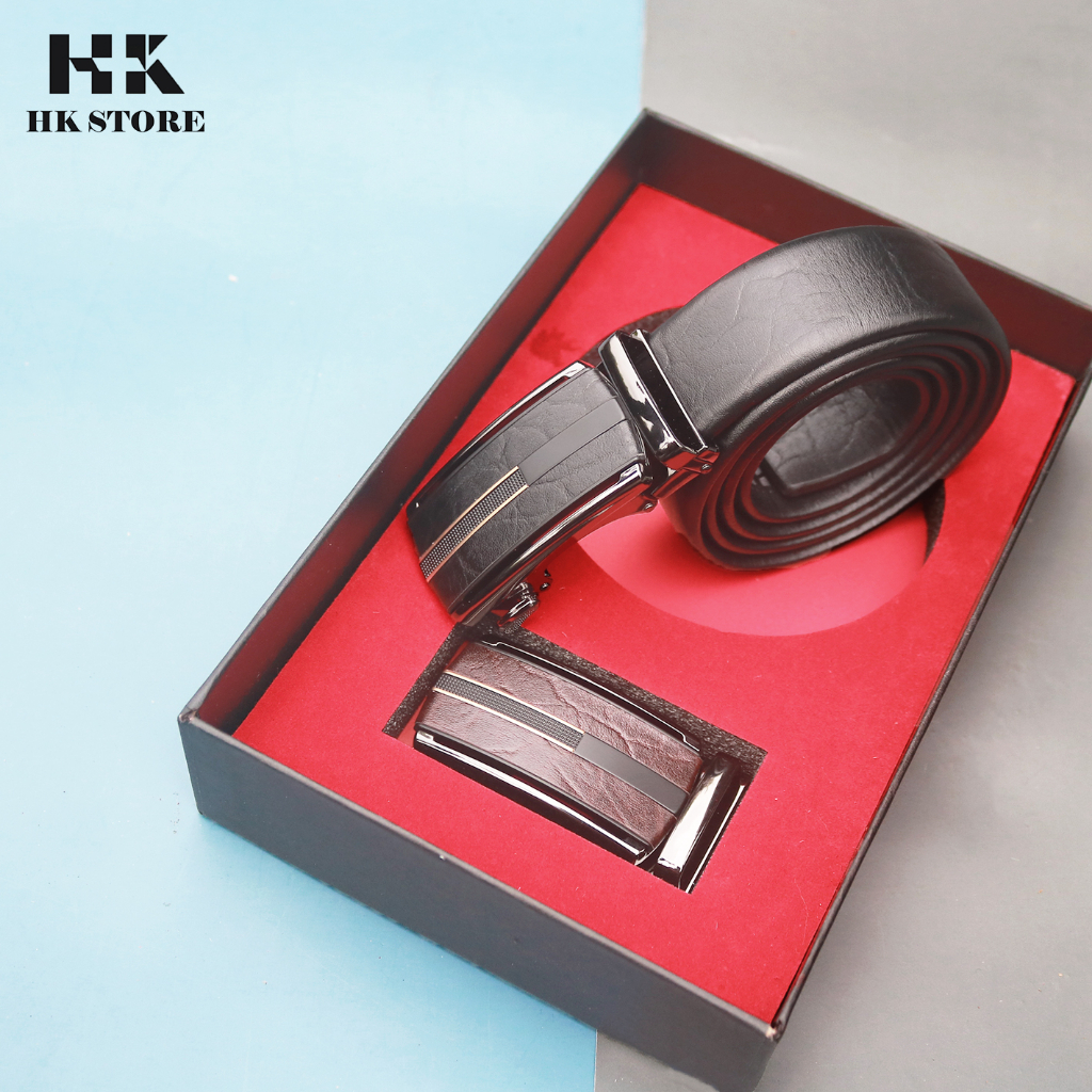Dây thắt lưng nam da voi cao cấp - full box - hàng chính hãng HK.STORE - sang trọng đẳng cấp.