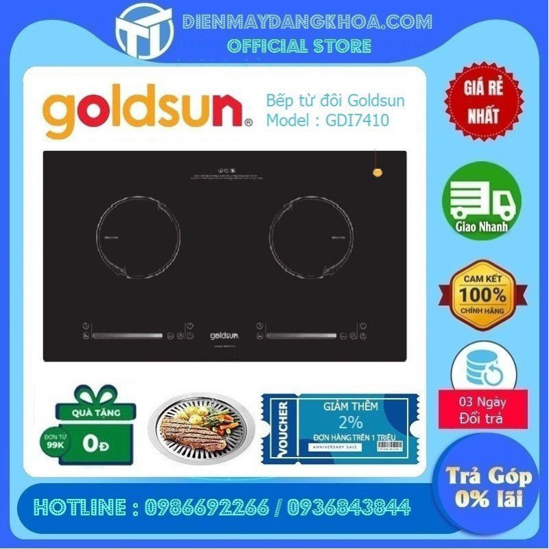 Bếp Điện Từ Đôi Goldsun GDI7410