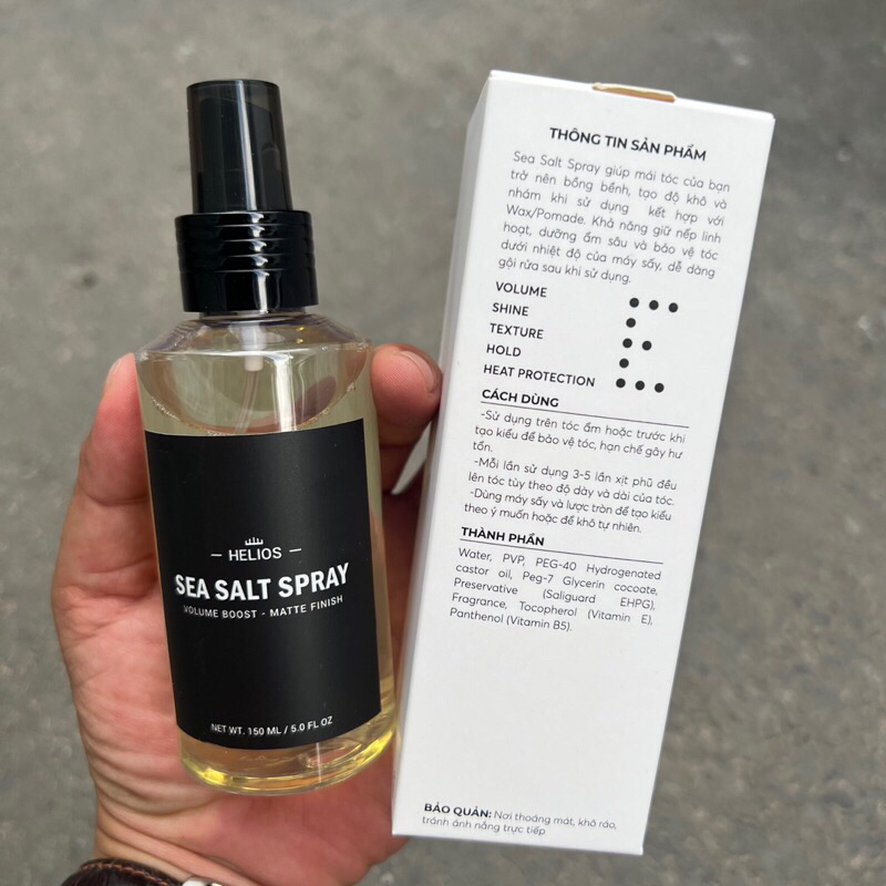 Chai Xịt Tạo Phồng Helios Sea Salt Spray chính hãng