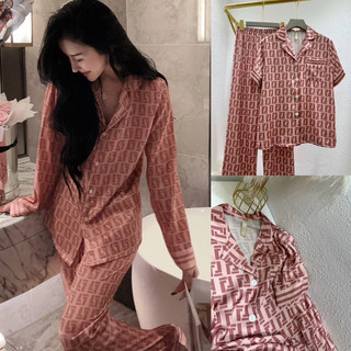 Bộ pyjama dài hoạ tiết quảng châu cao cấp mã 2023-2808