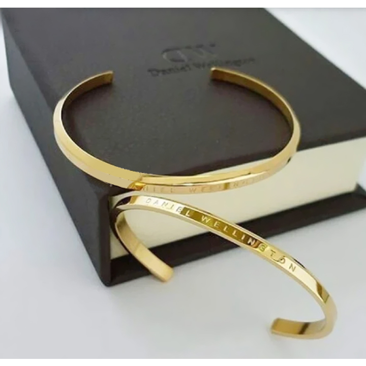 Vòng tay nam nữ titan vòng tay DW hở cao cấp không đen- VT2LC