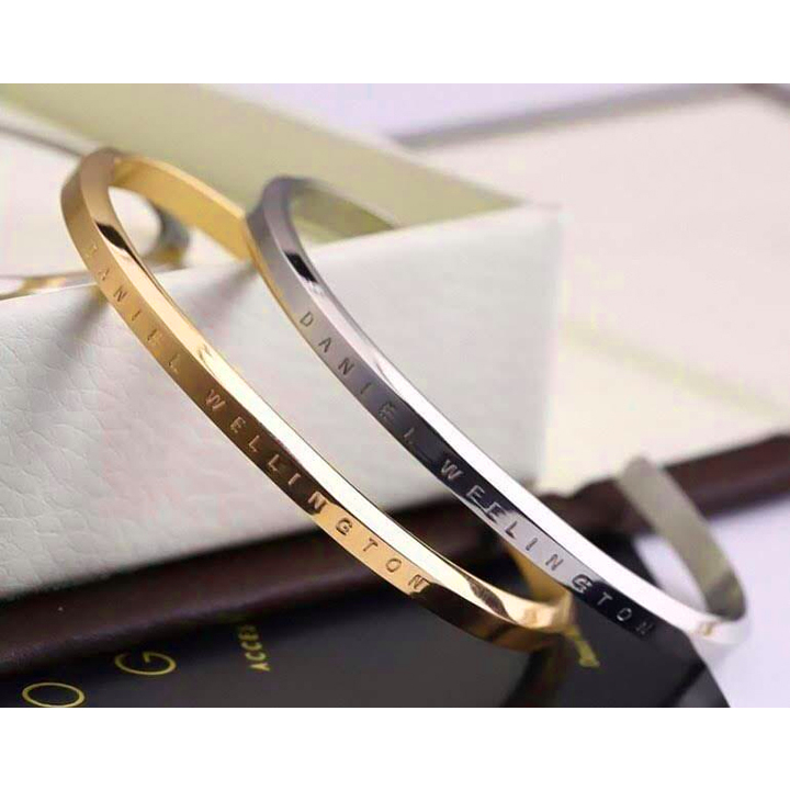 Vòng tay nam nữ titan vòng tay DW hở cao cấp không đen- VT2LC