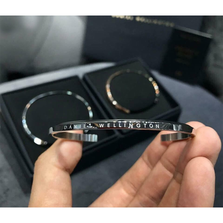 Vòng tay nam nữ titan vòng tay DW hở cao cấp không đen- VT2LC