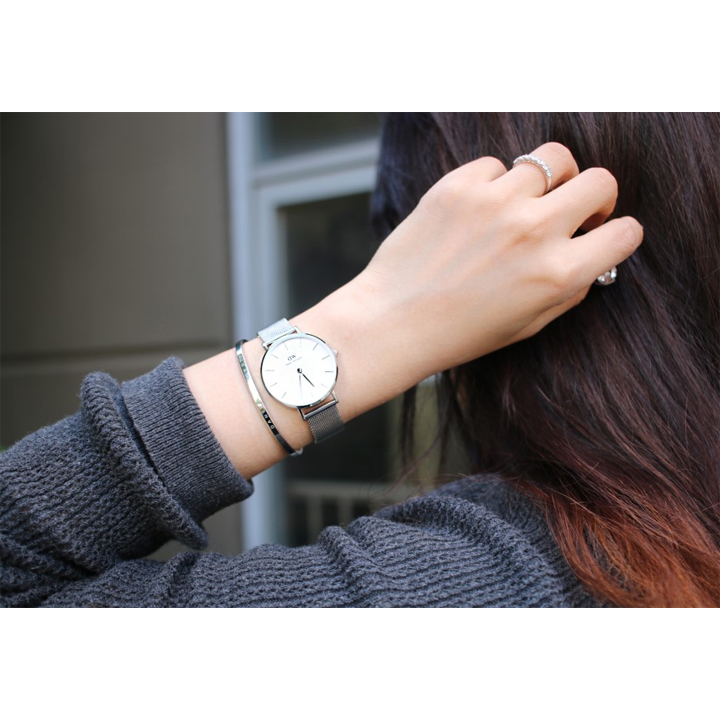 Vòng tay nam nữ titan vòng tay DW hở cao cấp không đen- VT2LC