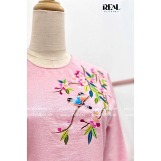 Áo Dài Cách Tân Rose Thêu_REAL