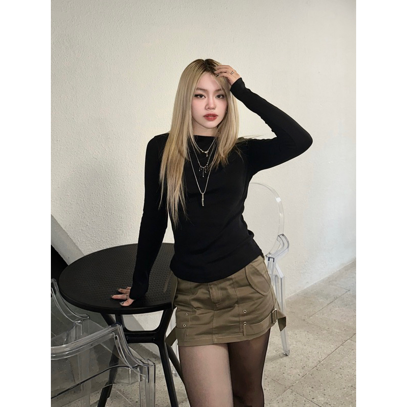 - áo tay dài trơn basic