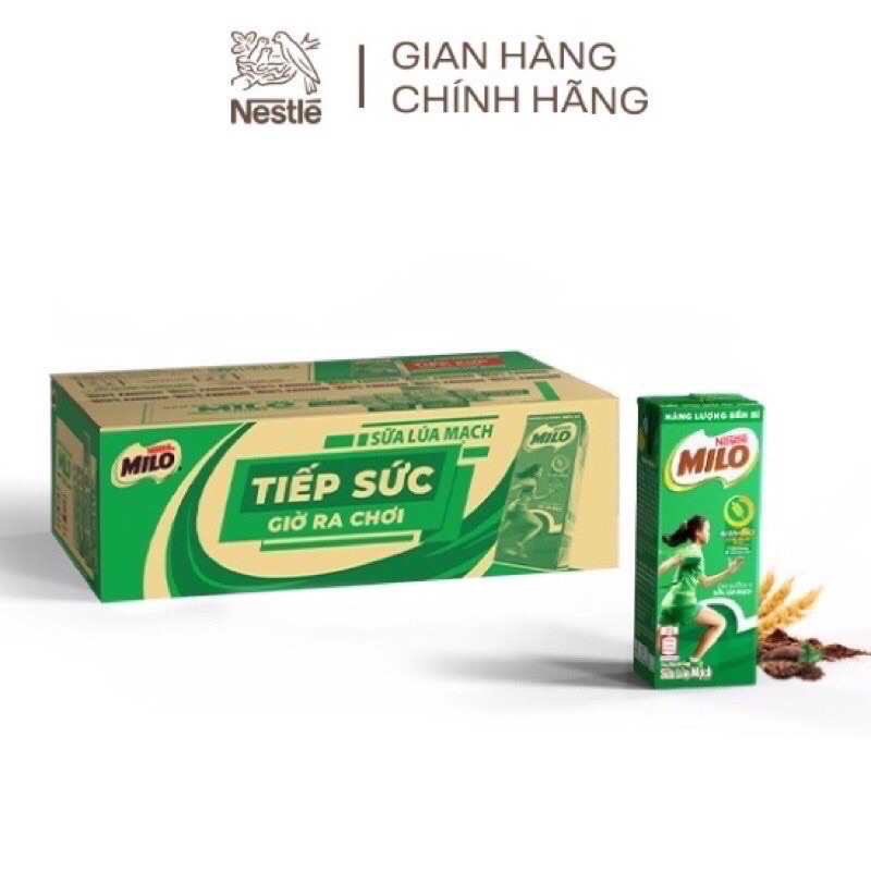 Sữa lúa mạch MiLo Nestle 1 thùng 48 hộp to x 180ml