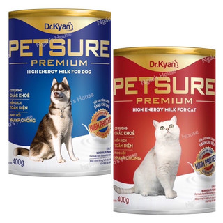 Sữa bột cho chó mèo dr.kyan petsure cao cấp - lon 400gr