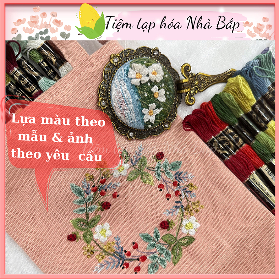 Chỉ Thêu Cotton Airo Lấy Màu Theo Ảnh Yêu Cầu