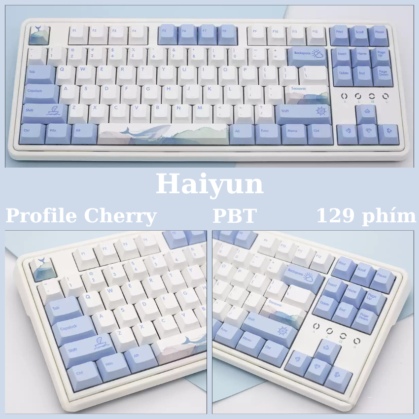 Bộ keycap PBT Cherry, OEM, in chuyển nhiệt dyesub, nút nhấn cho bàn phím cơ | BigBuy360 - bigbuy360.vn