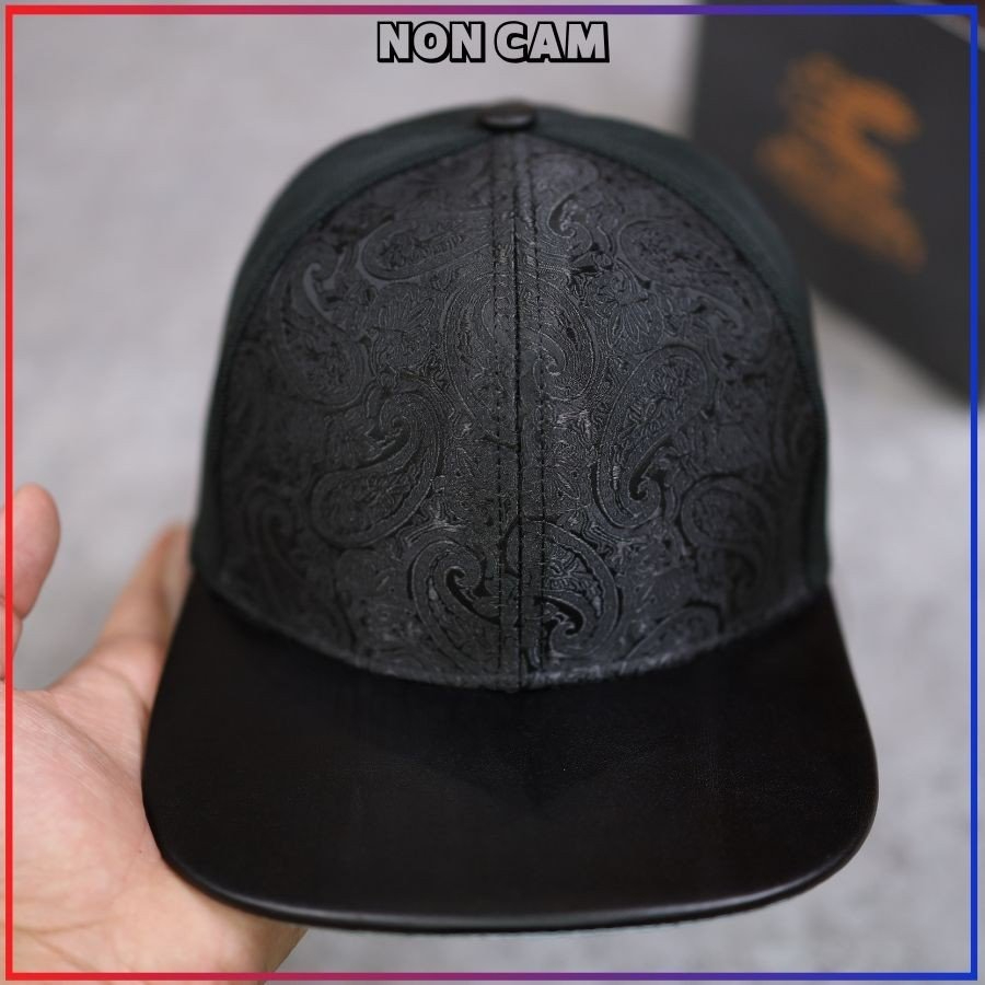 Nón Snapback Nón Cam vải dệt sợi hoa điều hàng chính hãng fullbox