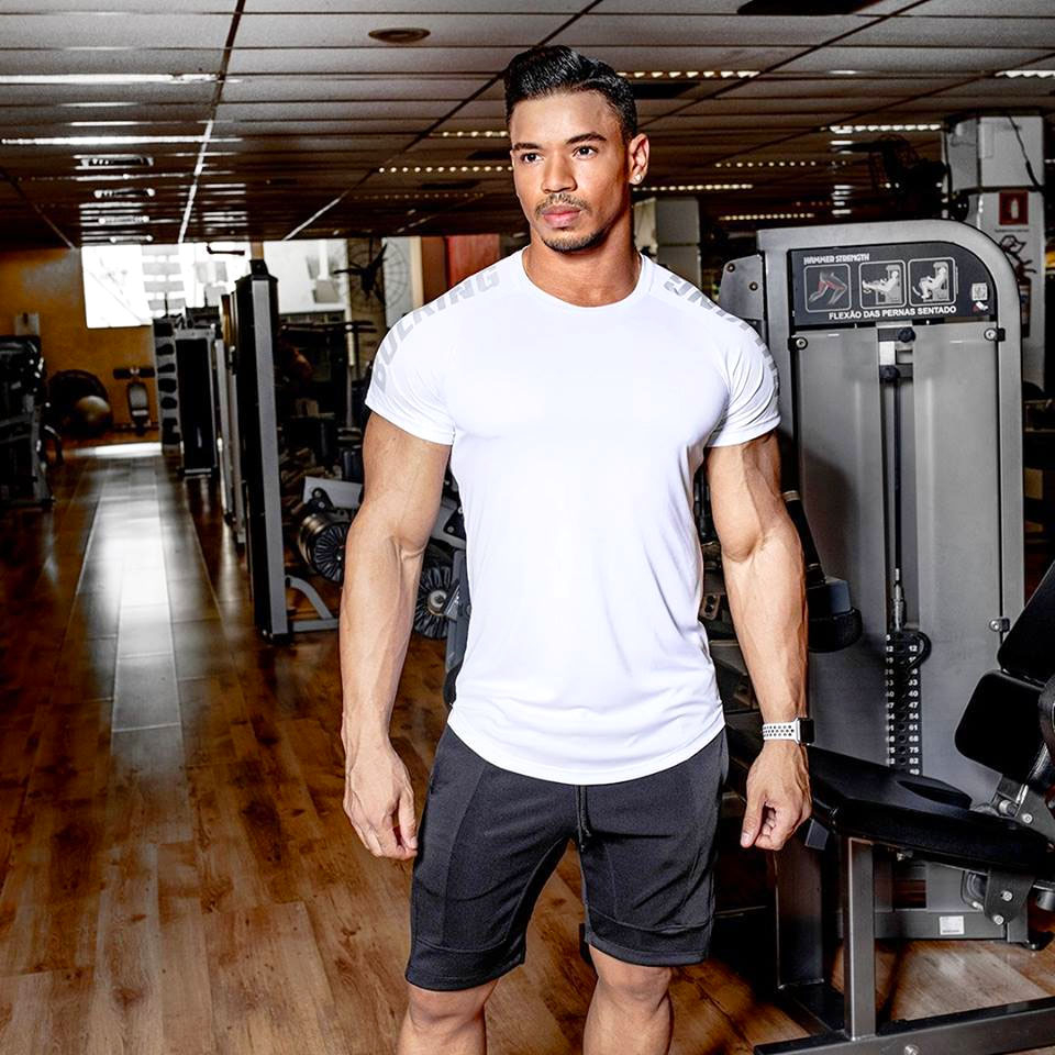 Áo tập gym nam ngắn body, áo thể thao nam tập gym, vải co giãn 4 chiều thoáng mát, thấm hút mồ hôi QV-I11