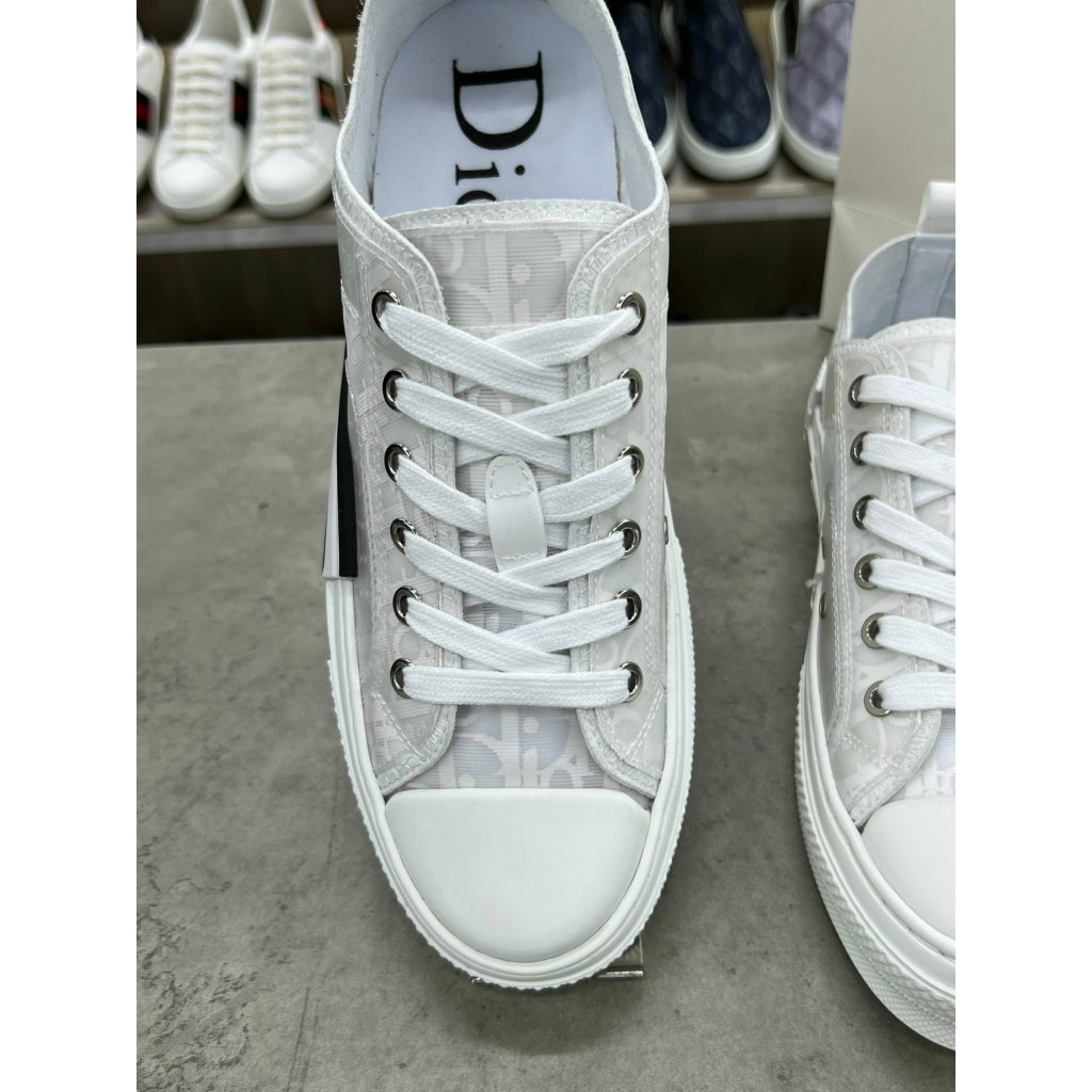 - Giày Sneaker D1or B23 Họa Tiết Monograms Màu Trắng Full Box - Giày Sneaker Nam Nữ D1or