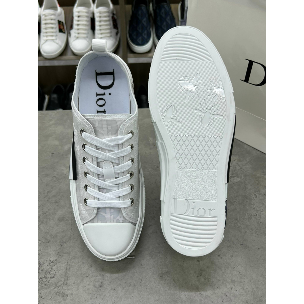 - Giày Sneaker D1or B23 Họa Tiết Monograms Màu Trắng Full Box - Giày Sneaker Nam Nữ D1or