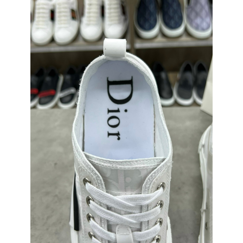 - Giày Sneaker D1or B23 Họa Tiết Monograms Màu Trắng Full Box - Giày Sneaker Nam Nữ D1or