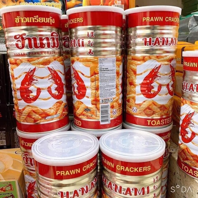 Snack tôm lon Hanami