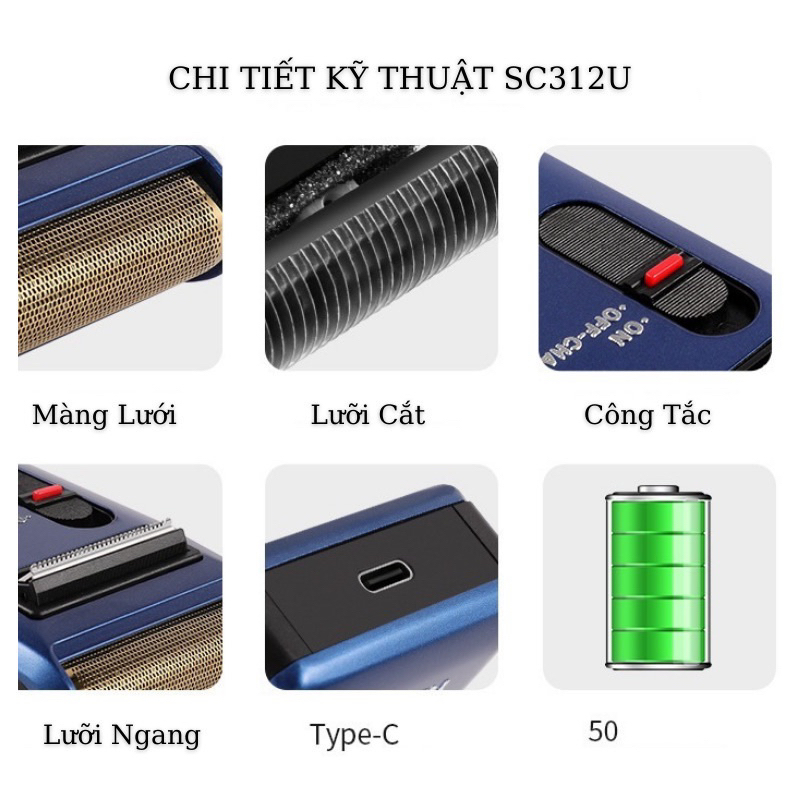 Máy cạo râu Yd màu xanh phiên bản cao cấp