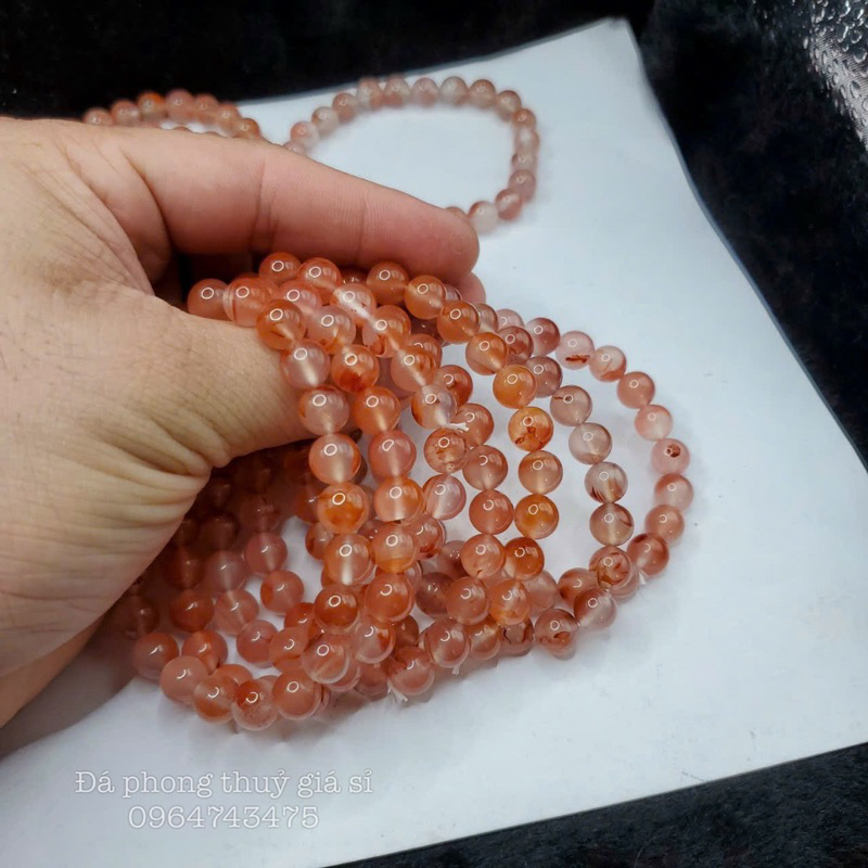 Vòng tay lắc tay đá mã não Nam Hồng siêu đẹp mịn kích thước 8-8.7li tặng kèm hộp gấm khi mua