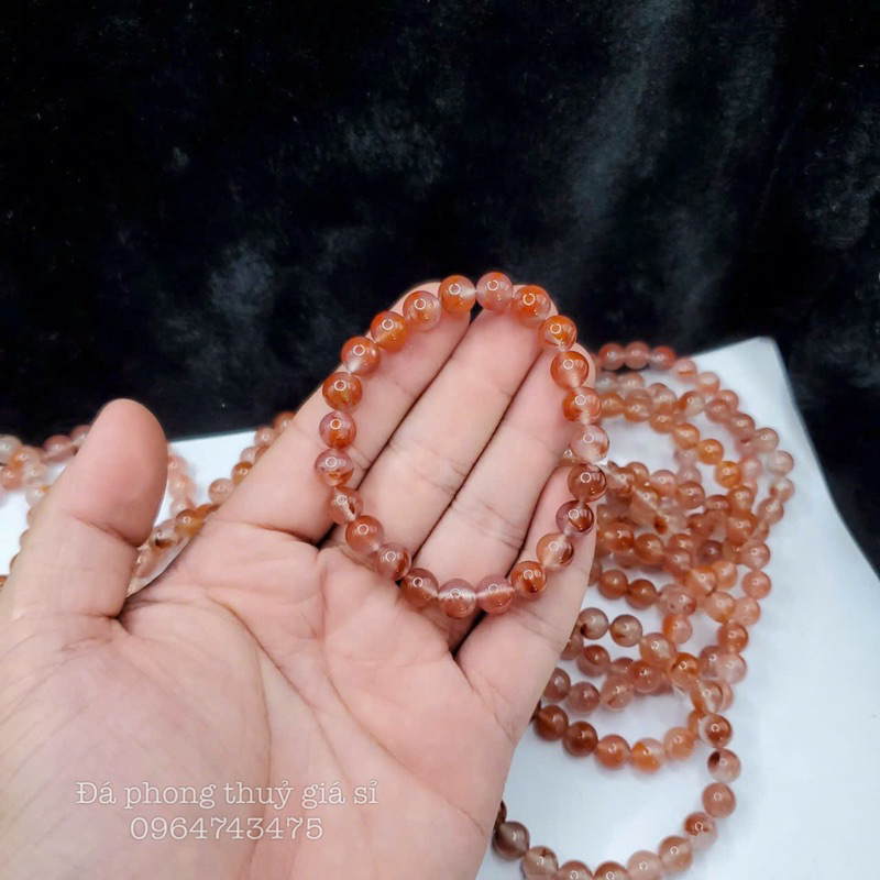 Vòng tay lắc tay đá mã não Nam Hồng siêu đẹp mịn kích thước 8-8.7li tặng kèm hộp gấm khi mua