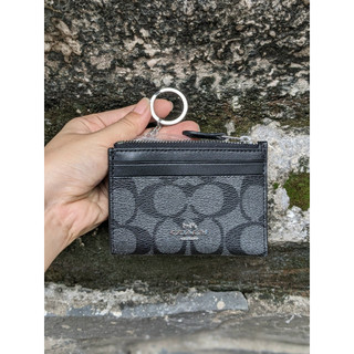 Ví coach 88208 signature mini skinny black