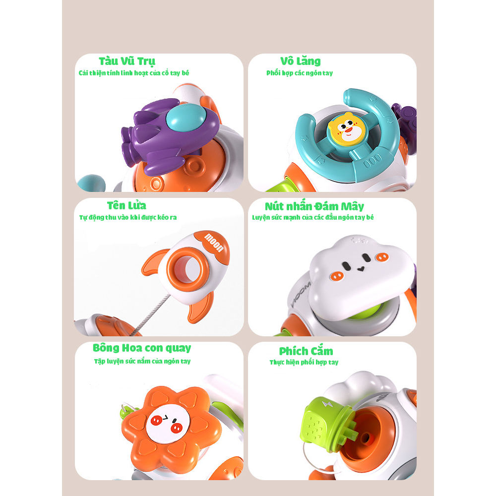 Đồ chơi Montessori Busy Egg hỗ trợ giáo dục sớm, giúp trẻ tập cầm nắm và phát triển các kỹ năng cơ bản