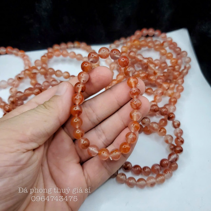 Vòng tay lắc tay đá mã não Nam Hồng siêu đẹp mịn kích thước 8-8.7li tặng kèm hộp gấm khi mua