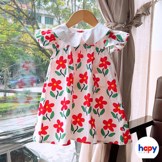 Váy bé gái HAPYKIDS chất thô mềm mát,váy cho bé từ 0-6 tuổi TD.23.07