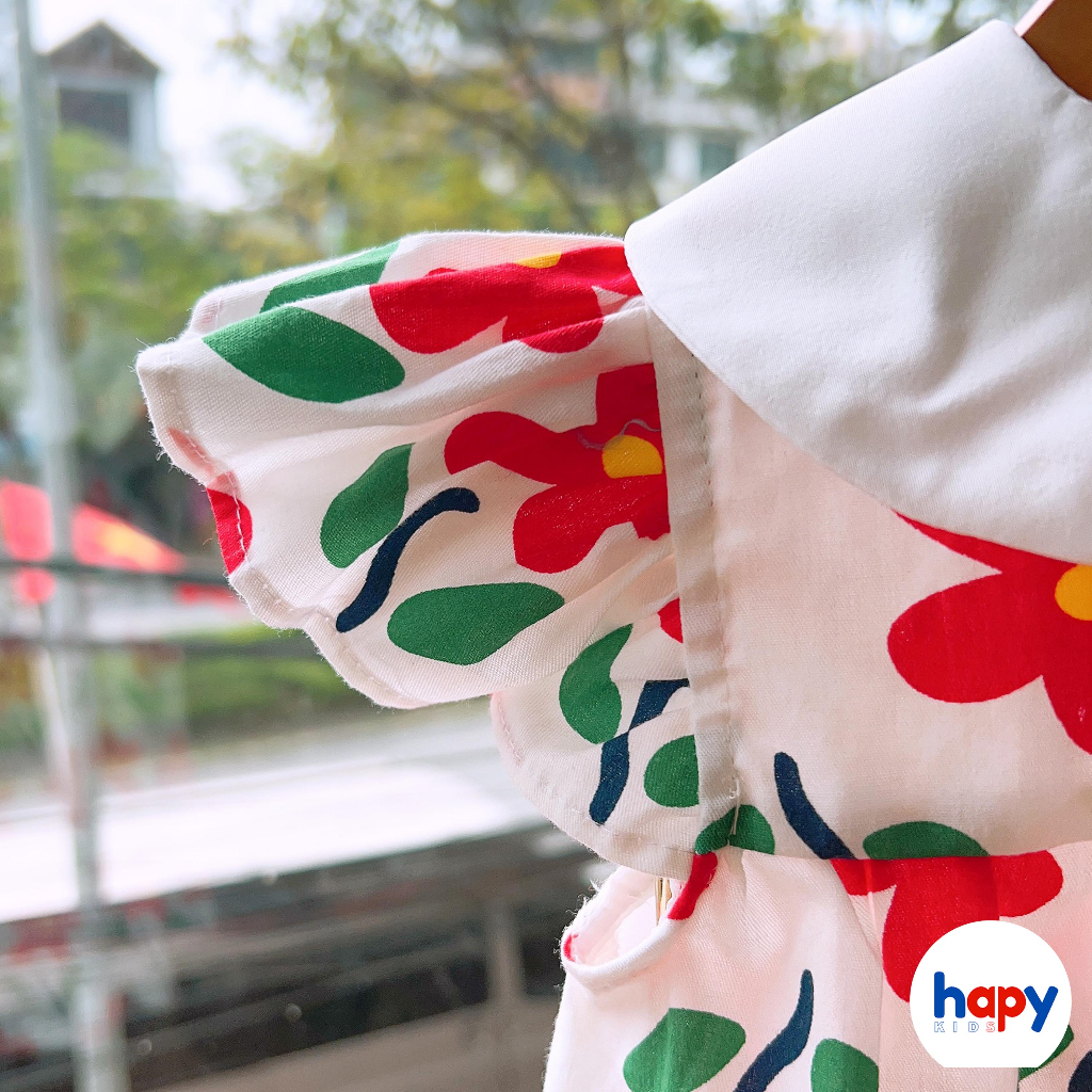 Váy bé gái HAPYKIDS chất thô mềm mát,váy cho bé từ 0-6 tuổi TD.23.07