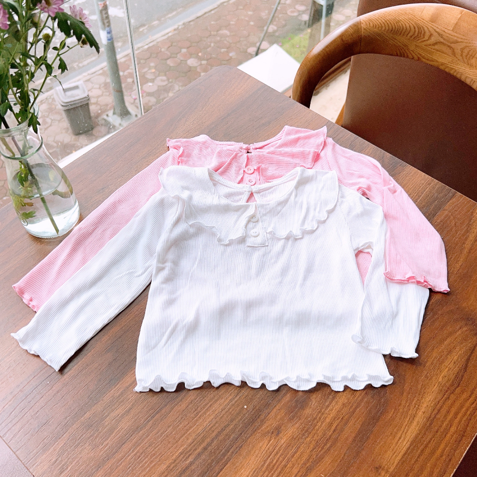 Áo phông bé gái cộc tay Hapykids, chất thun tăm mát lạnh