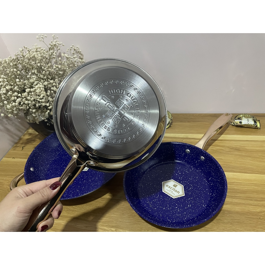 Chảo Sâu Lòng Chống Dính Dùng bếp Từ FRACIEL- Chảo Vân Đá Size 20/24/30cm,Chảo xào, rán, chiên ngập dầu