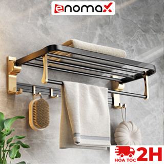 Giá kệ treo quần áo / khăn tắm trong phòng tắm, chất liệu nhôm cao cấp không gỉ, tặng kèm keo dán tường ( Eno 0134)