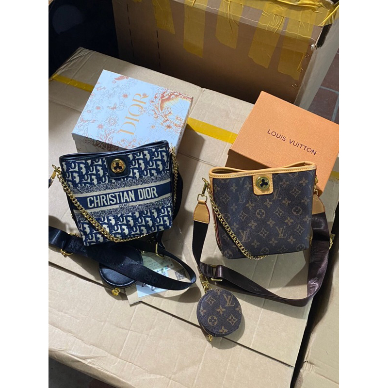 Túi Xách Nữ CD Size 21cm Đeo Chéo Hàng fullbox Nguyên Siu Siêu Đẹp
