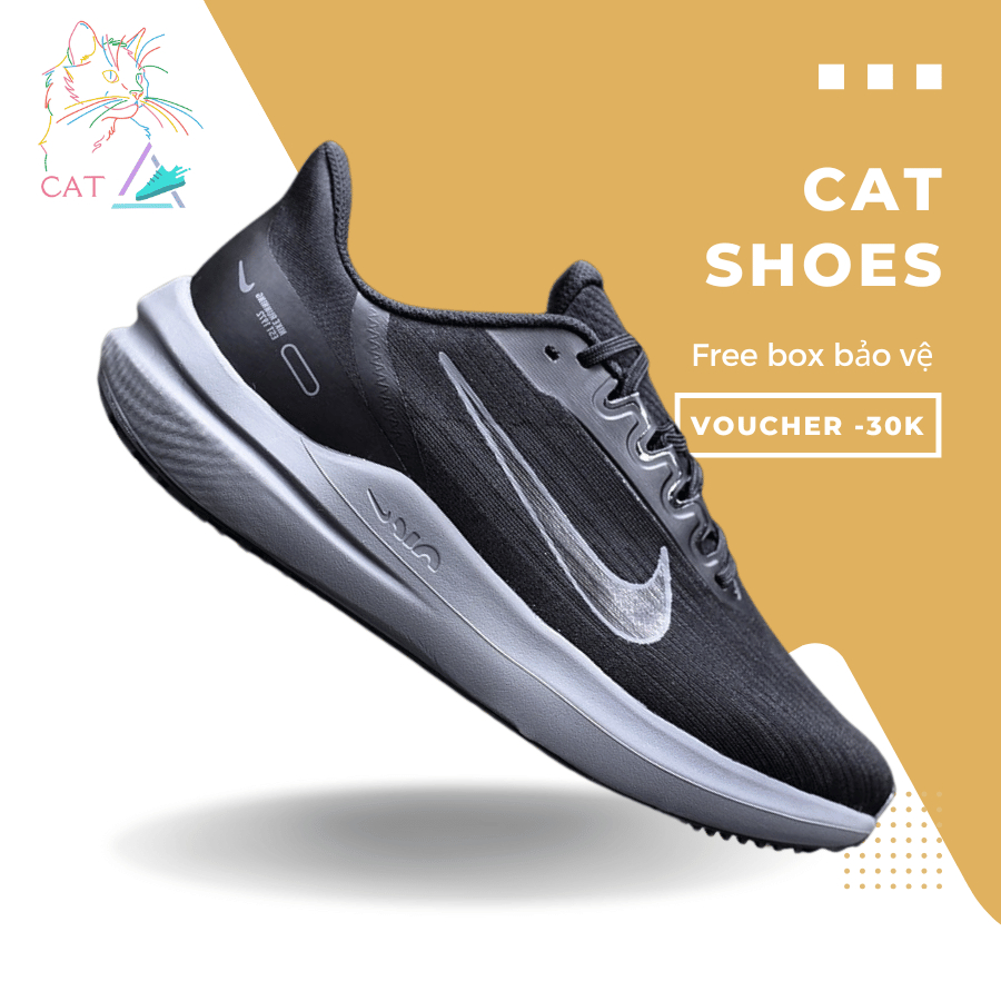 Giày Thể Thao Zoom Winflo 9x Ofrecemos, Zoom Winflo Đen - Cat.Shoes