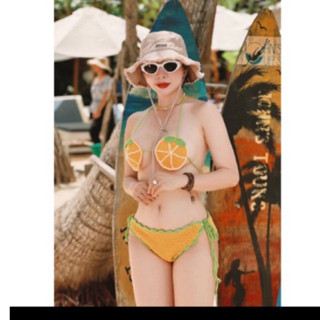 SET BIKINI TRÁI CAM MÓC LEN (SẴN FREE SIZE) HIMI228