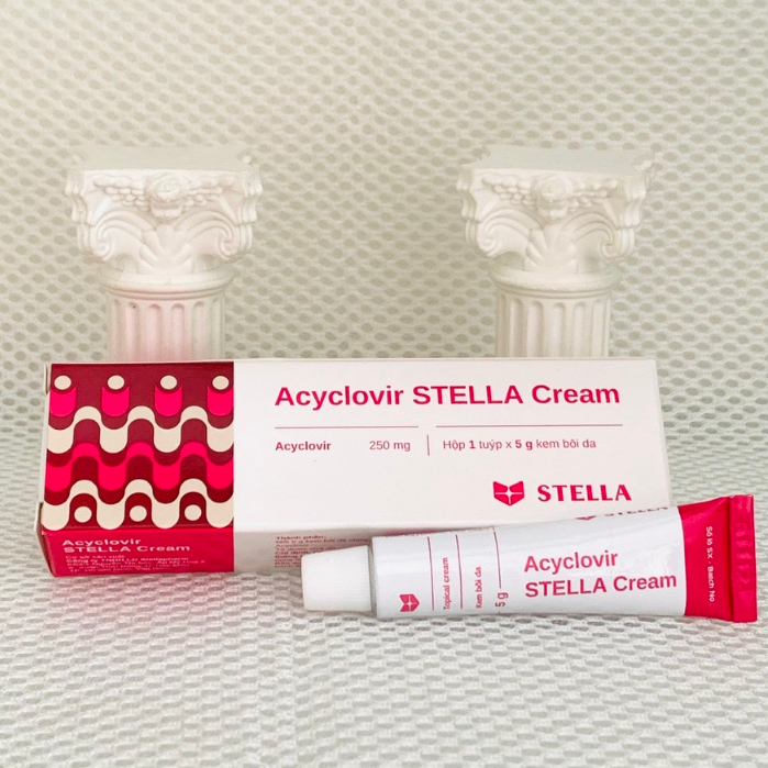 KEM BÔI DA ACYCLOVIR STELLA CREAM 250MG TUÝP 5G