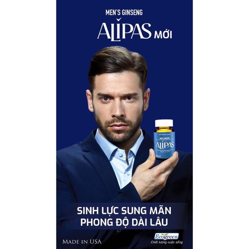 Men’s Ginseng Alipas - Sâm Alipas mới - tăng cường sức khỏe sinh lý nam giới, Men Ginseng Alipas