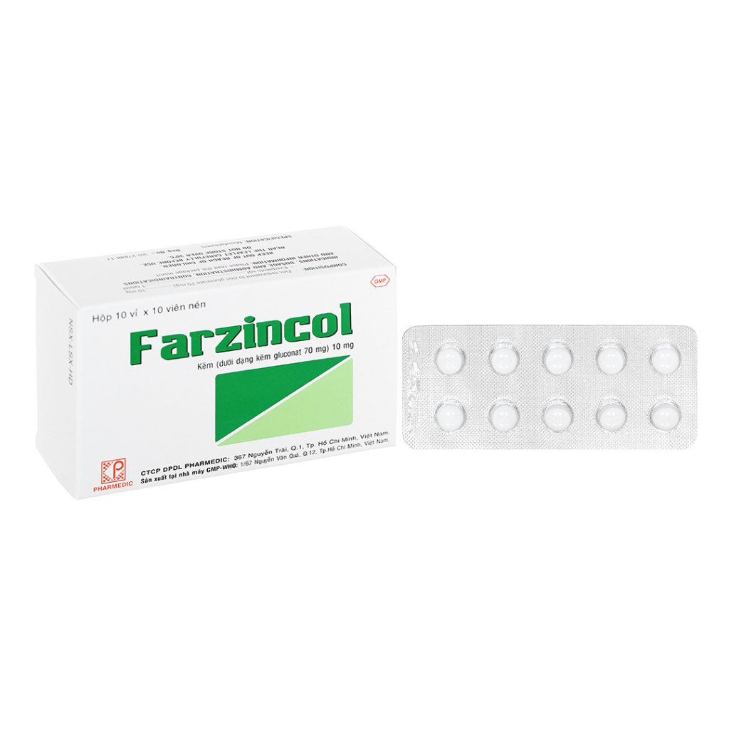 Siro/Viên uống Farzincol 10mg Bổ Sung Kẽm