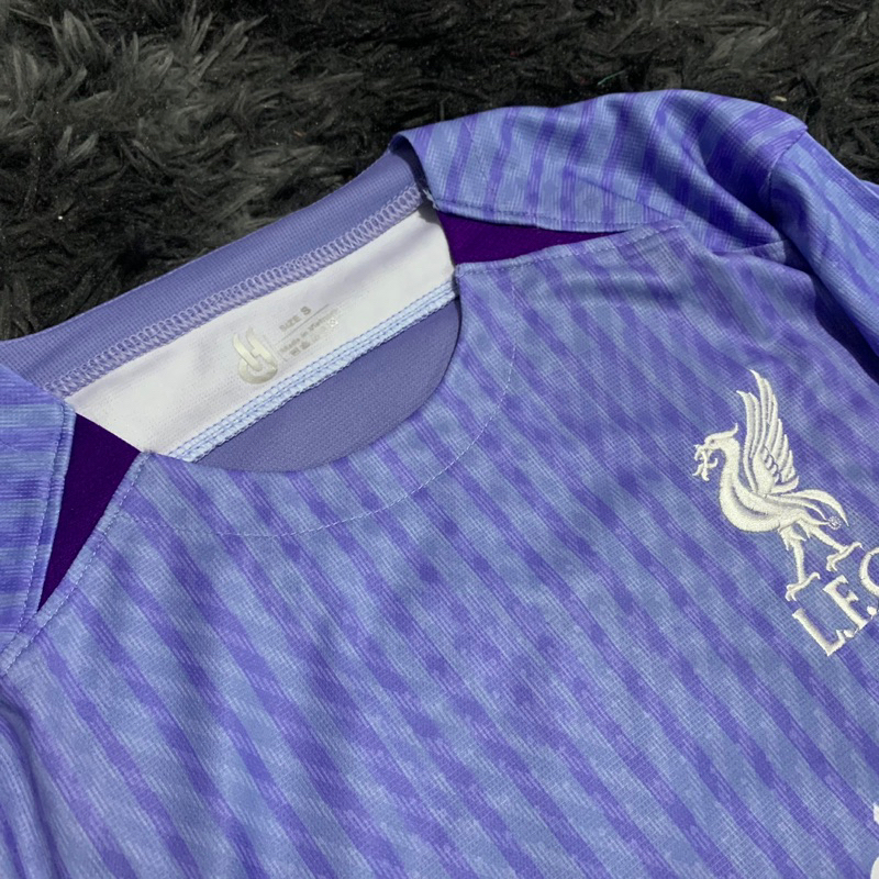 Quần áo bóng đá LIVERPOOL bản sân khách màu tím vải mè cao cấp mùa giải 2023-2024