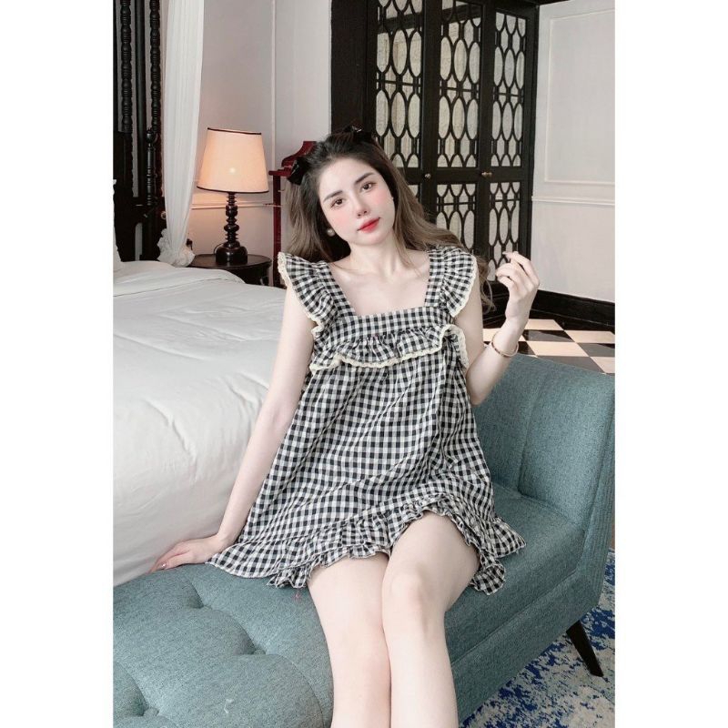 Set đùi 2 dây cánh tiên phối ren mặc nhà, kute, dễ thương chipchip90 m001000