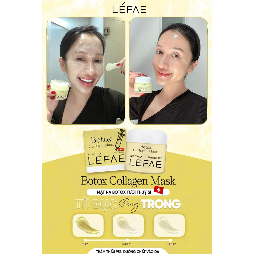 Mặt Nạ Botox Tươi Thụy Sĩ Boxtox Collagen Mask 50g