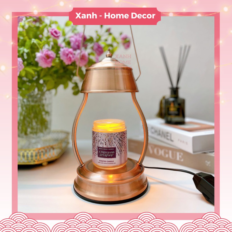 ĐÈN ĐỐT NẾN THƠM VINTAGE  DÙNG ĐƯỢC NHIỀU CHO NHIỀU MẪU NẾN THƠM