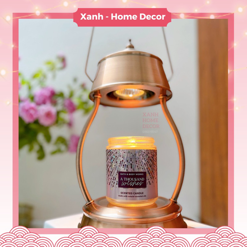 ĐÈN ĐỐT NẾN THƠM VINTAGE  DÙNG ĐƯỢC NHIỀU CHO NHIỀU MẪU NẾN THƠM