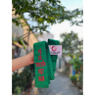 Đai xanh thêu chữ võ cổ truyền việt nam