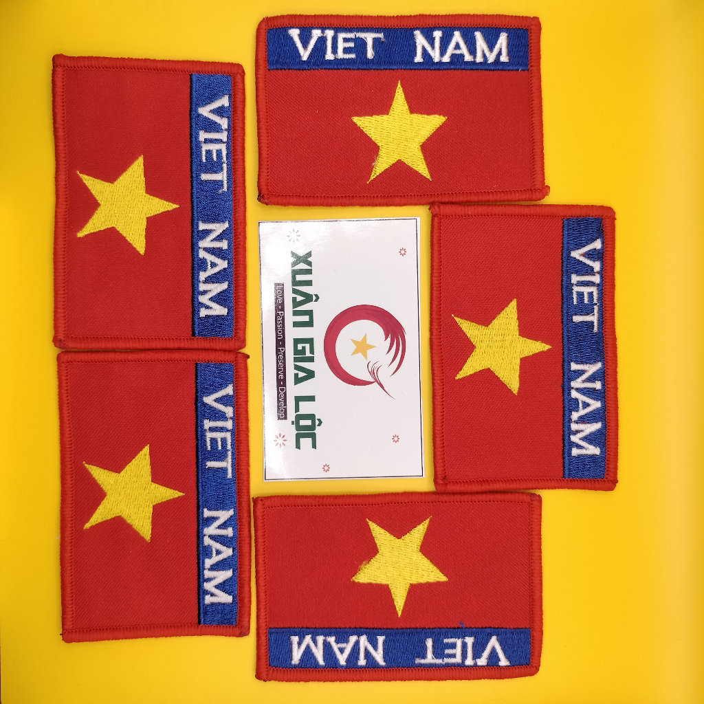 Logo cờ (5cm*8cm); logo Võ Cổ Truyền Việt Nam mẫu mới pvà cũ (tròn 9cm)