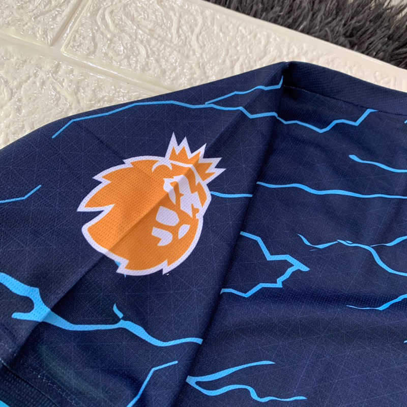 Quần áo bóng đá MANCHESTER CITY bản sân khách màu xanh đen phối hoạ tiết xanh dương vải mè cao cấp mùa giải 2023-2024