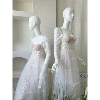 Đầm ren thiết kế dài bồng