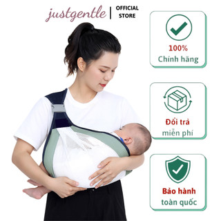 Địu trẻ em địu cho bé sơ sinh nhiều tư thế vải lưới mềm mát gọn nhẹ dễ dàng sử dụng JUSTGENTLE
