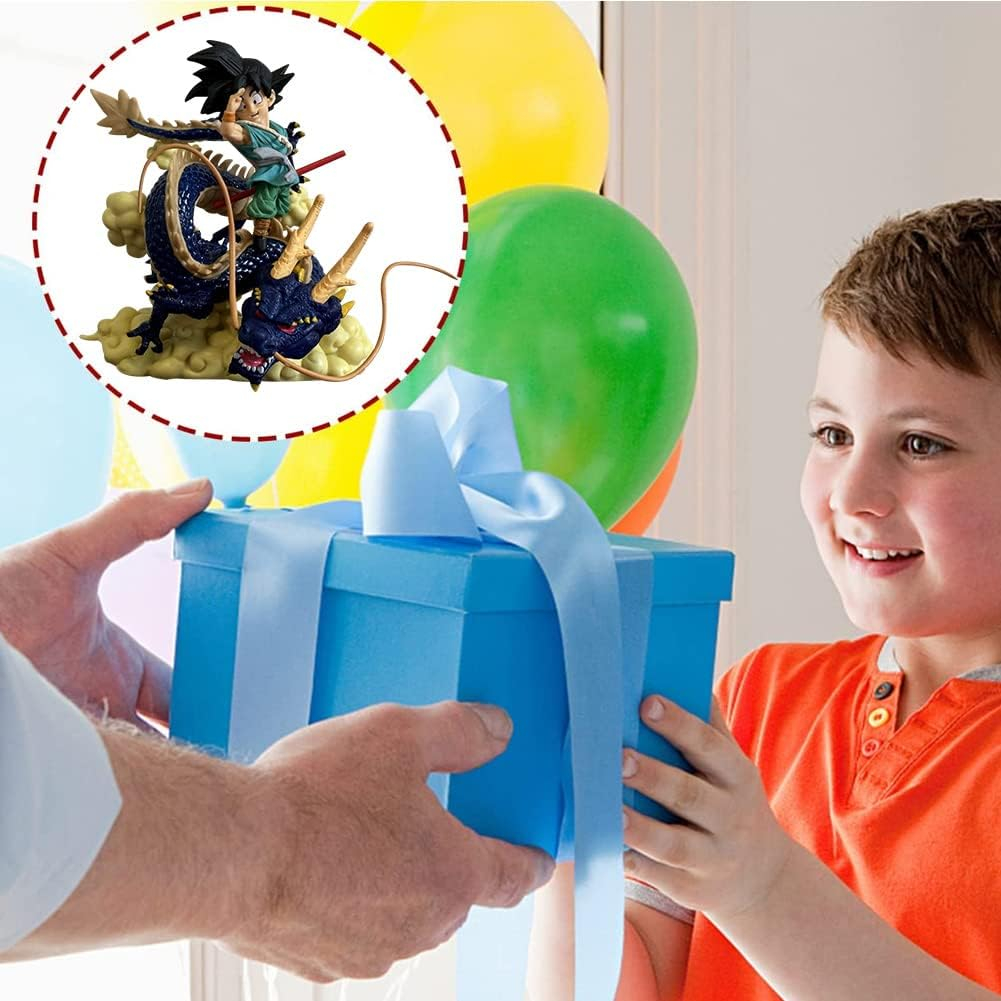 Mô hình đồ chơi trẻ em Goku 15cm cưỡi Shenron chào tạm biệt Dragon Ball