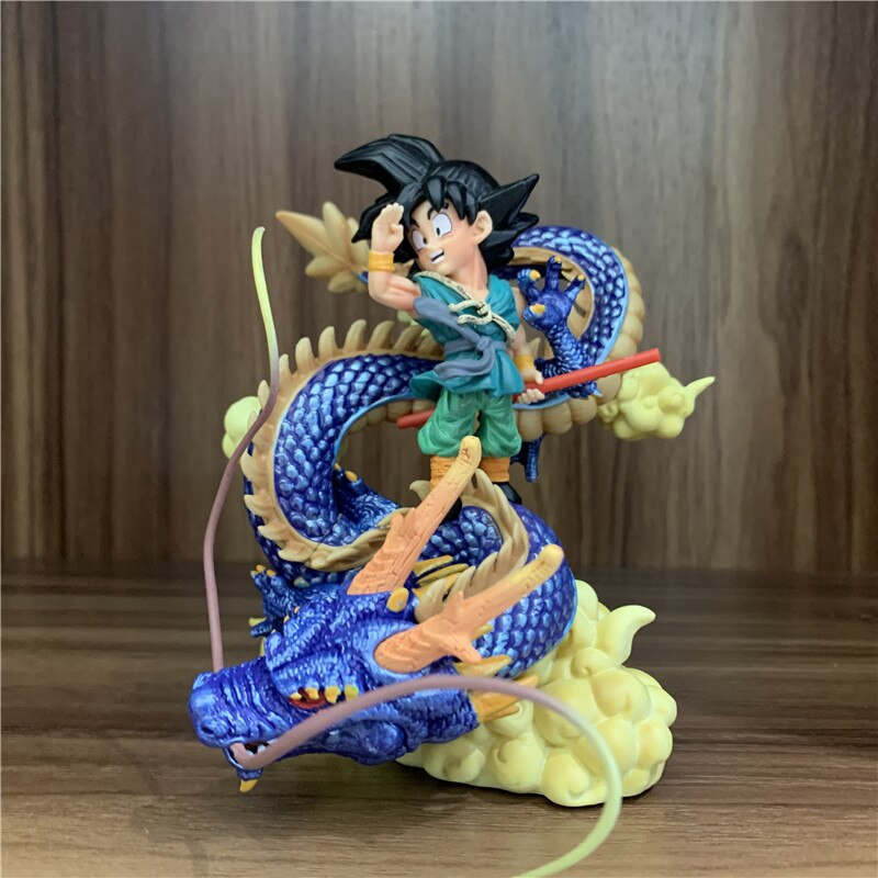 Mô hình đồ chơi trẻ em Goku 15cm cưỡi Shenron chào tạm biệt Dragon Ball
