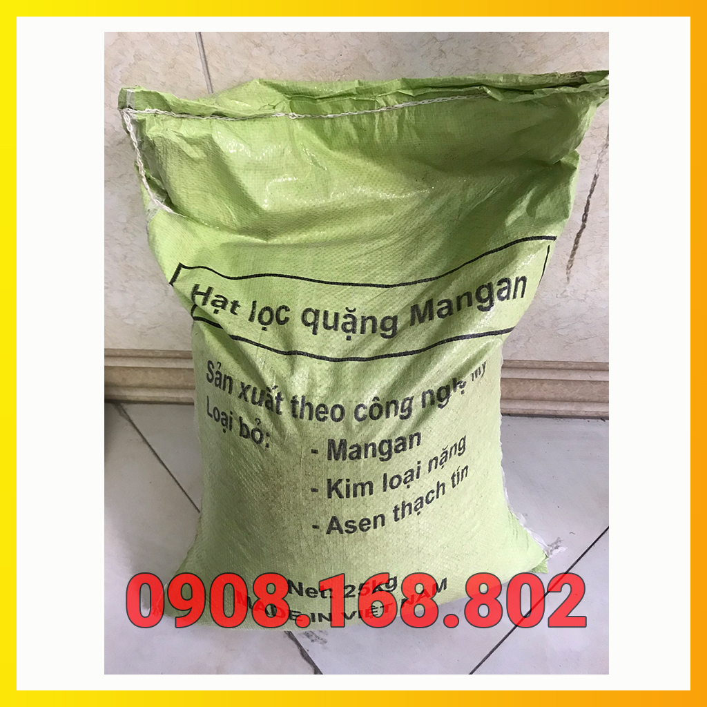 10Kg Cát Mangan - Khử Mangan, Sắt, Clo, Ion Kim Loại, Các Tạp Chất Có Trong Nước